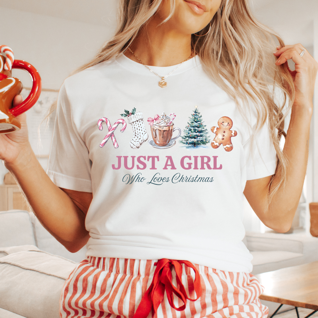 Just a Girl who loves X-mas - Full Color Transfer