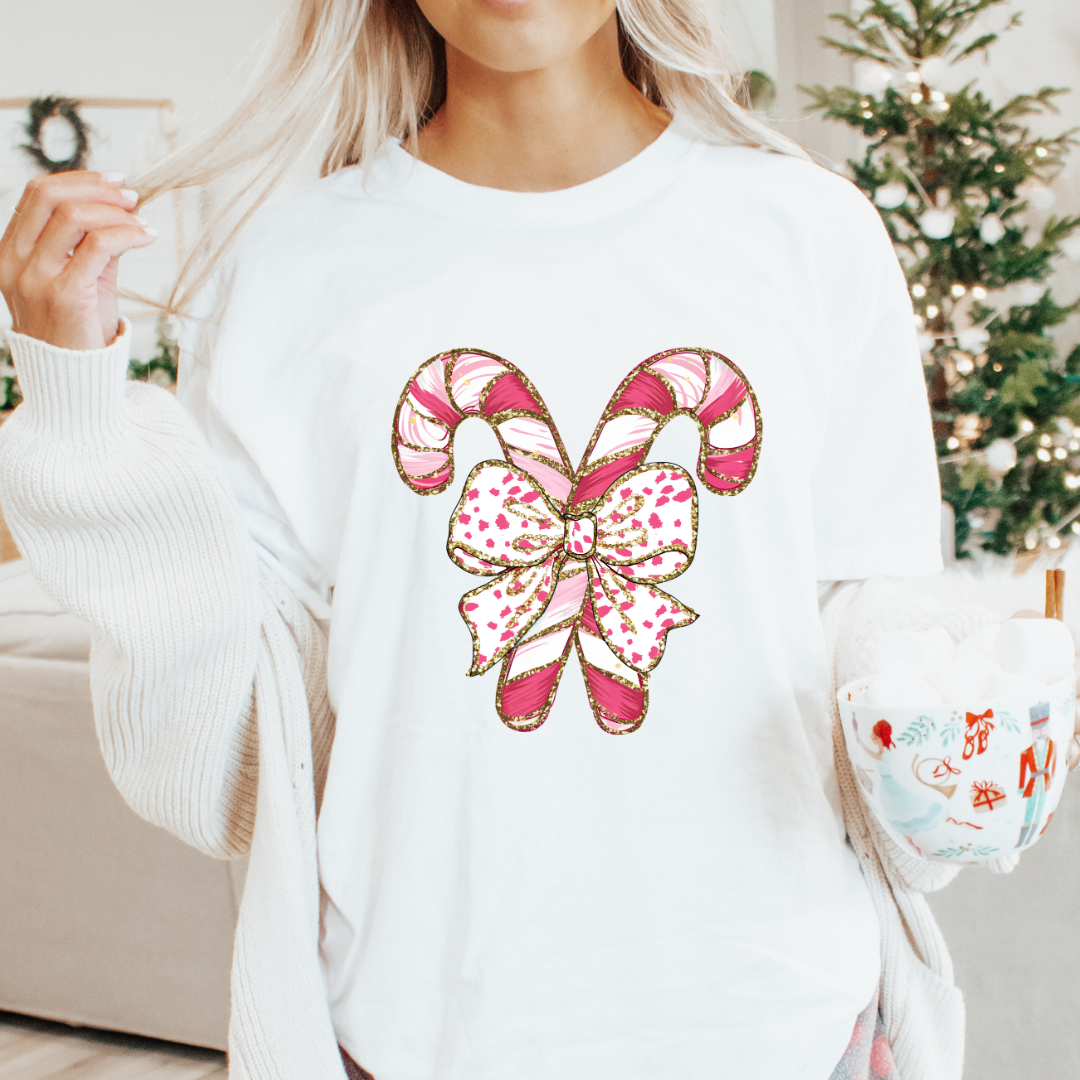 Pink Candy Canes - Full Color Transfer