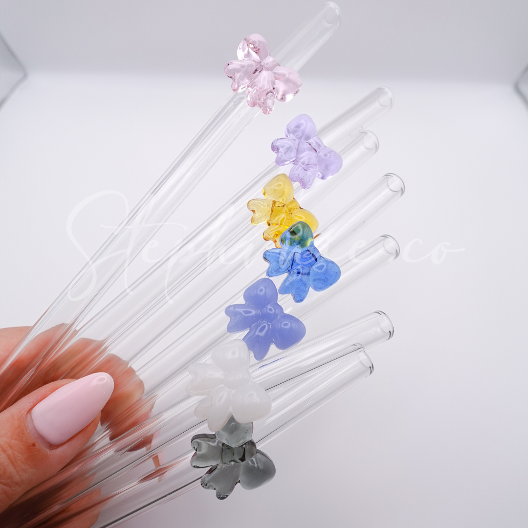 Bow Bent Glass Straw - Reusable