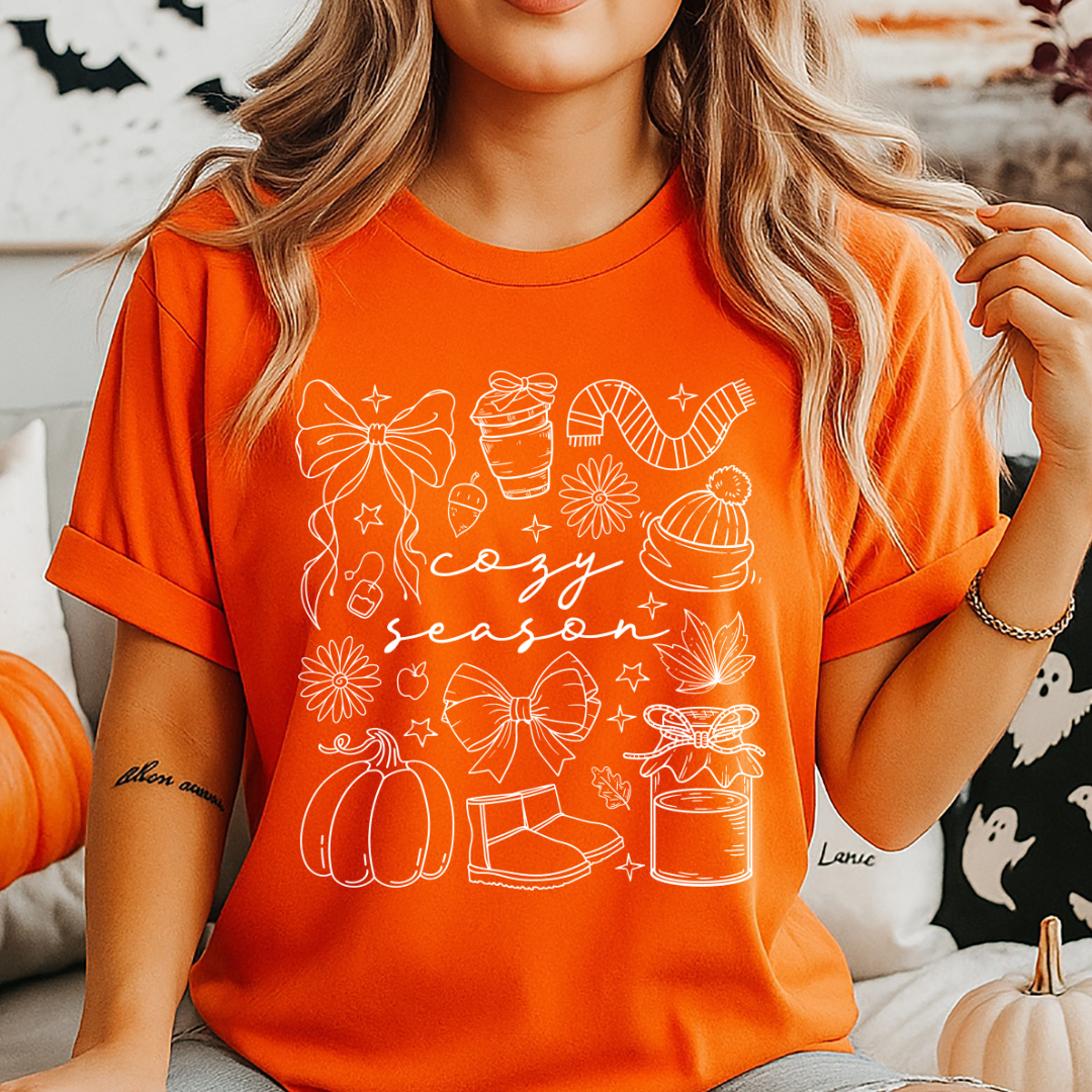 Cozy Season Doodles - One Color Transfer