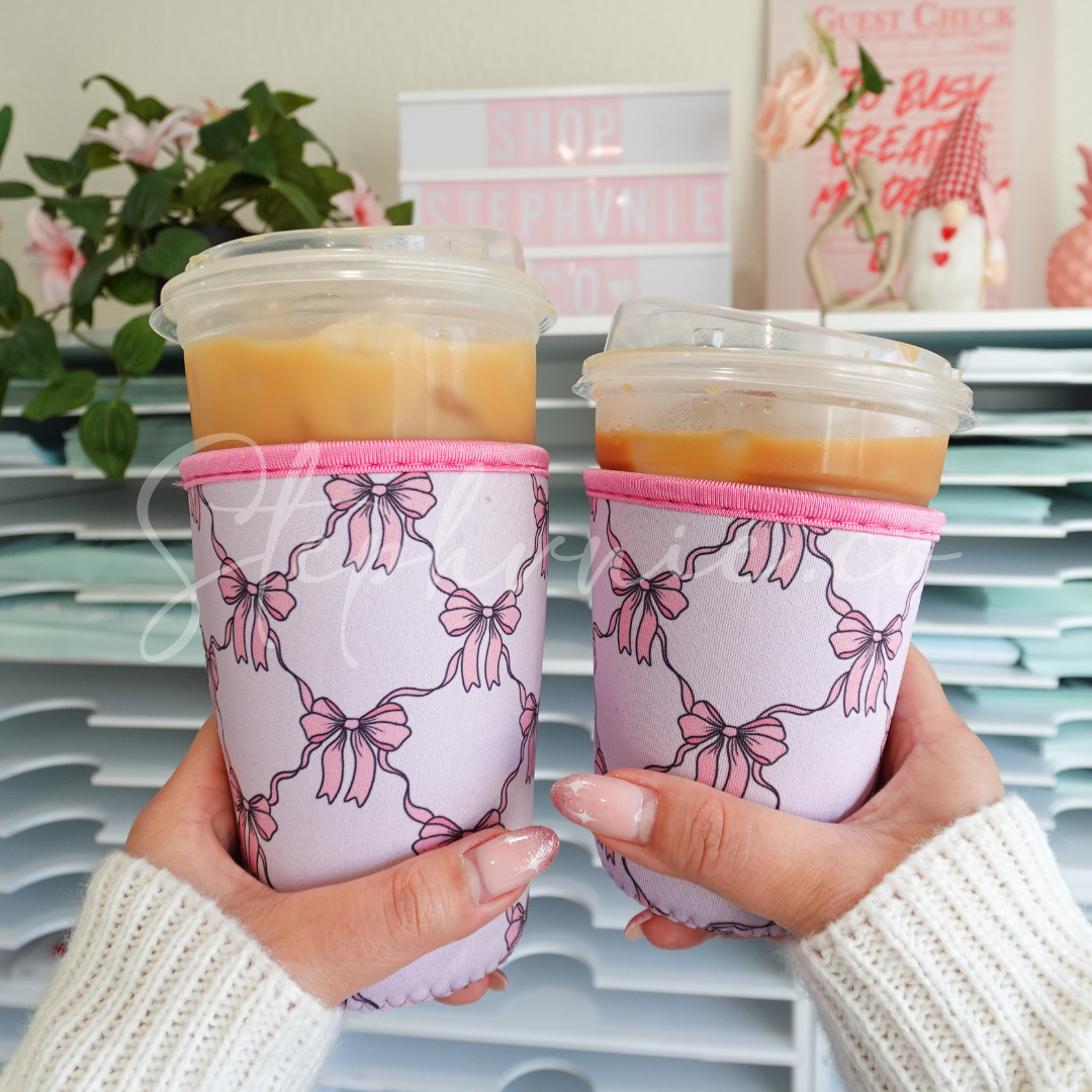 Pink Bow Coquette - Cup Sleeve