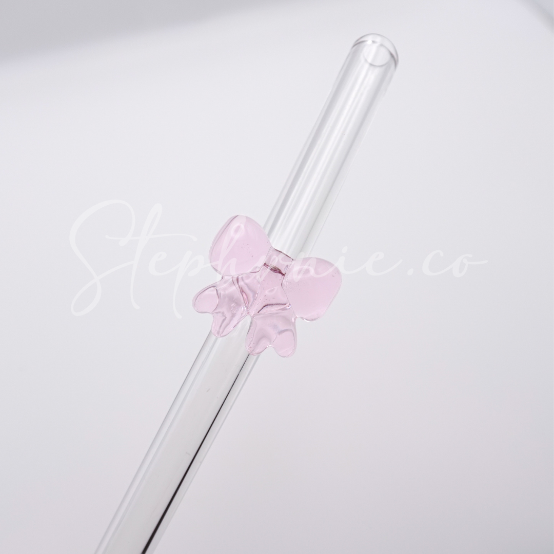 Bow Bent Glass Straw - Reusable