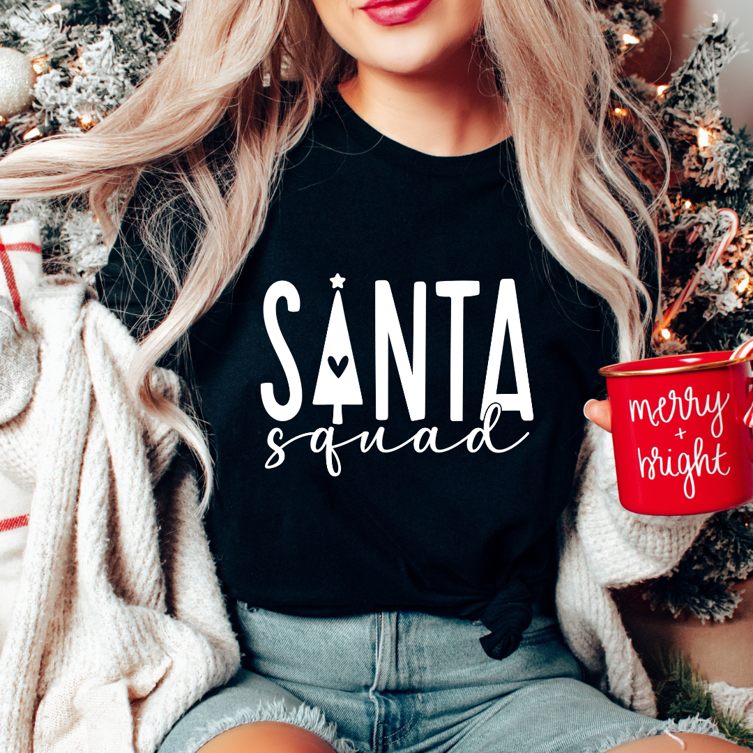 Santa Squad - One Color Screen Print Transfer