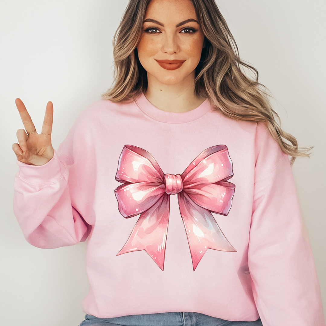 Pink Bow - Full Color Transfer
