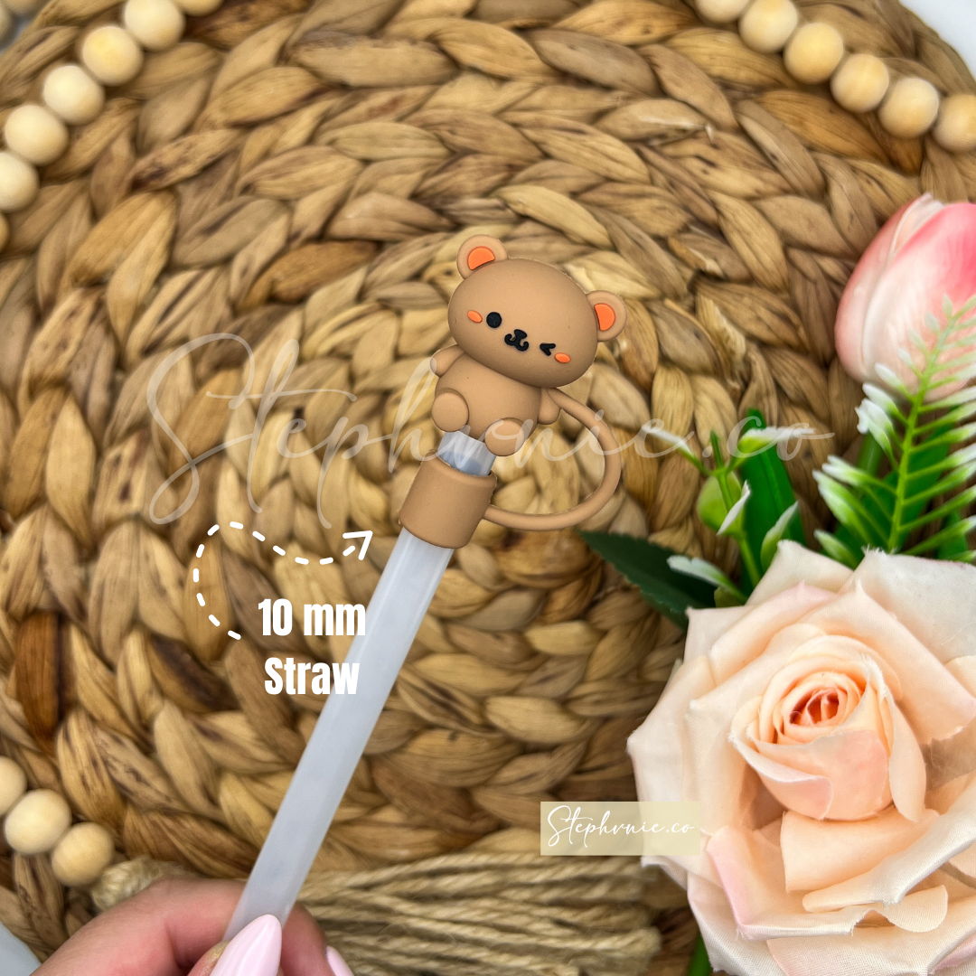 Cute Bear or Star - 3D Straw Toppers