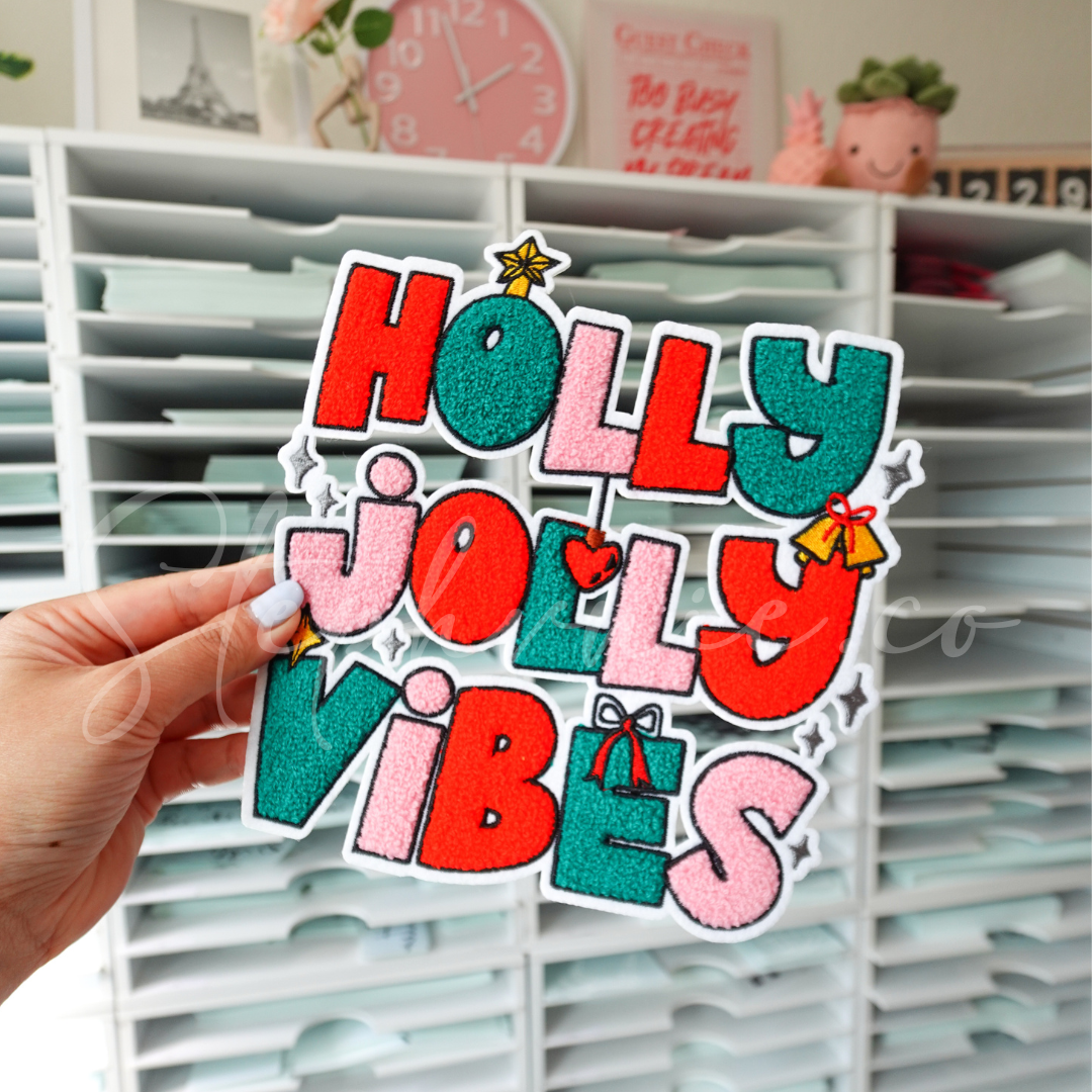 Holly Jolly Vibes - Chenille Patch