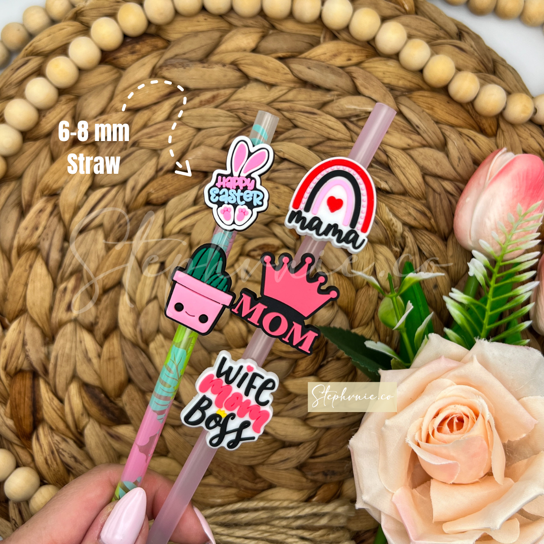 Easter or Plant - Straw Topper Charms