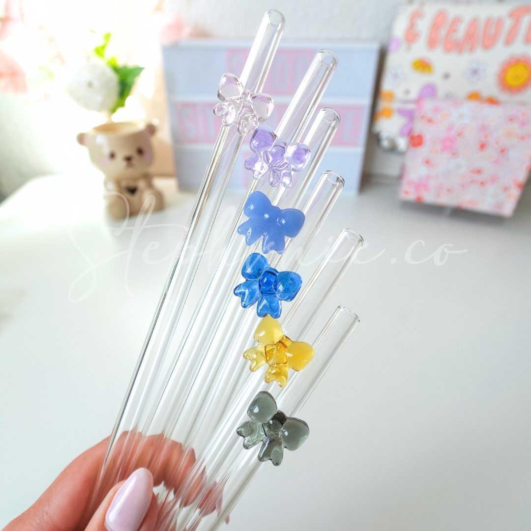 Bow Bent Glass Straw - Reusable