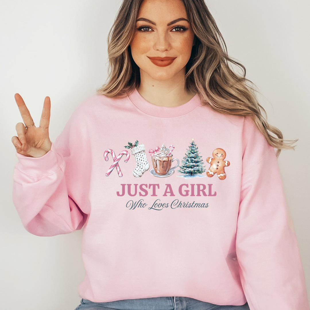 Just a Girl who loves X-mas - Full Color Transfer