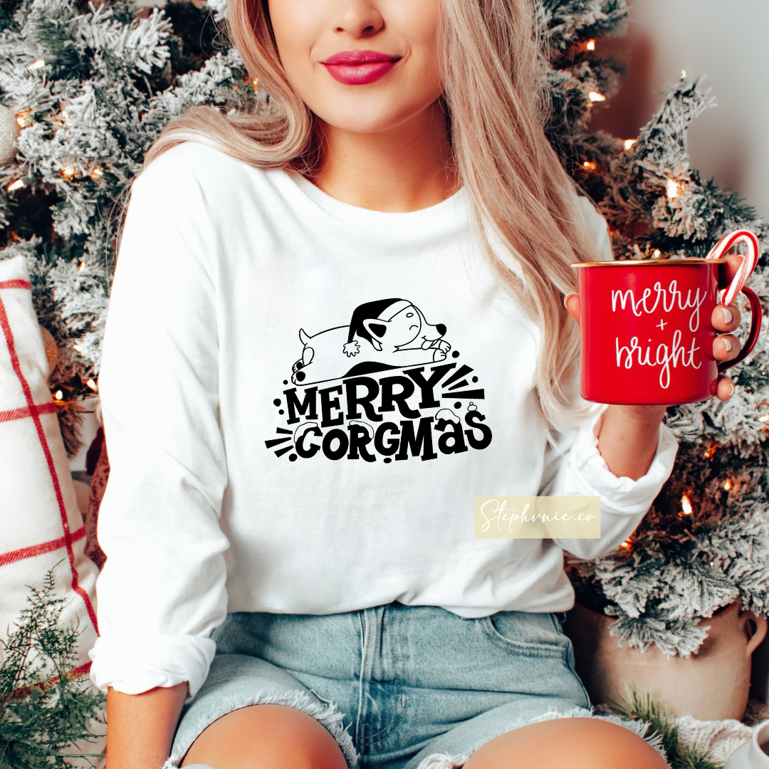 Merry Corgmas One Color Transfer