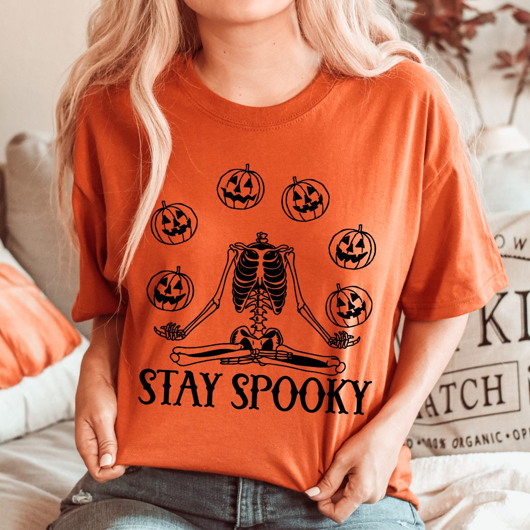 Stay Spooky Pumpkin Head - One Color Transfer