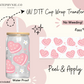 Macaroon Hearts - 16oz Cup Wrap (Clear Film)