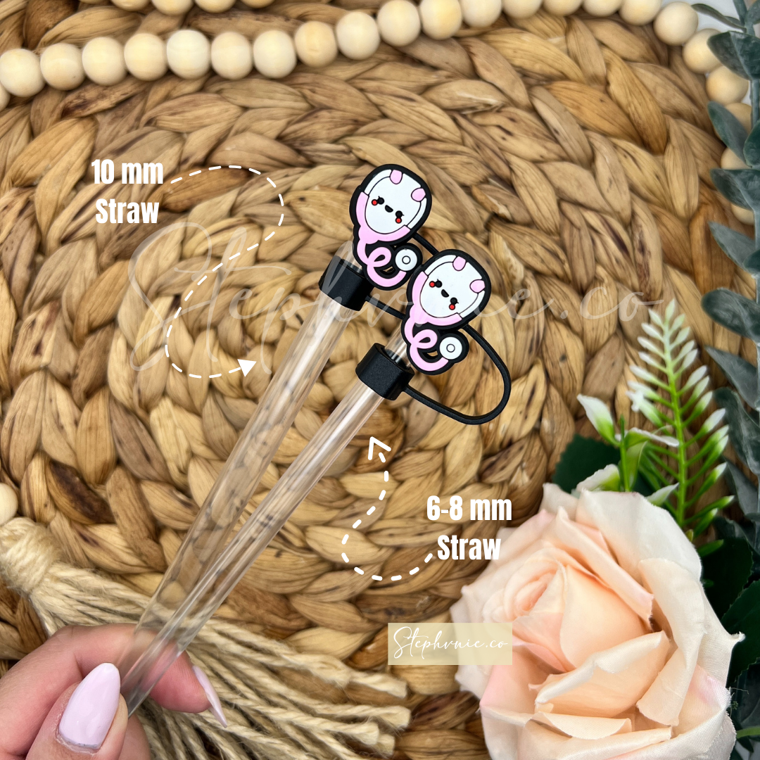 Pink Stethoscope - Straw Toppers