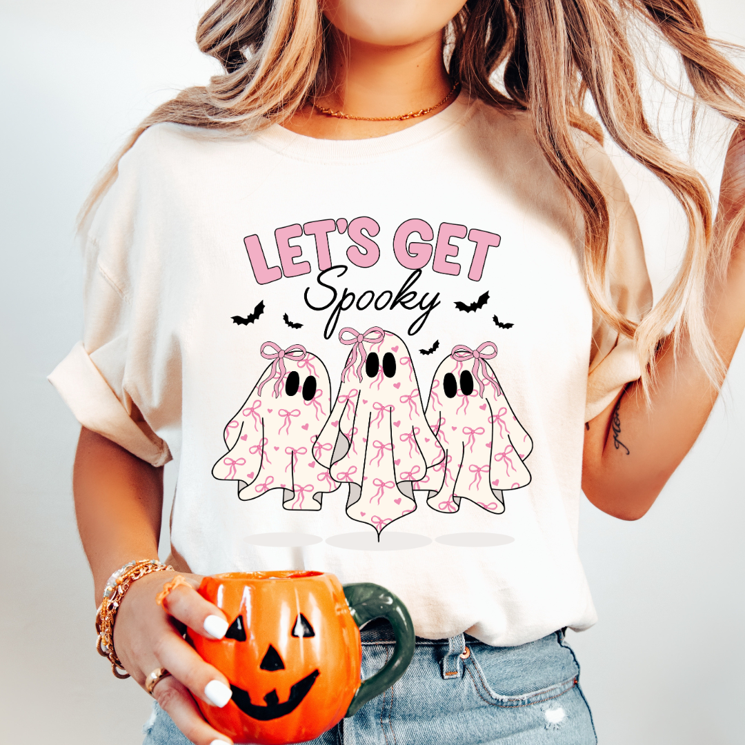 Let's Get Spooky BCA Ghost -  Full Color DTF Transfer