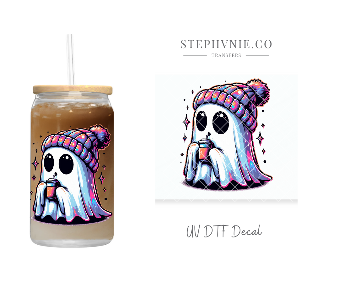 Lil Ghostie 2 - colorful - UV DTF Decal