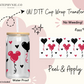 Mouse Heart Ballooons - 16oz Cup Wrap (Clear Film)