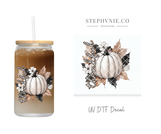 Pumpkin Thankful - UV DTF Decal