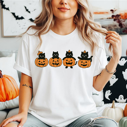 Pumpkin Kitties - Full Color Transfer