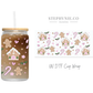 Pink Gingerbread House - 16oz UV DTF Cup Wrap