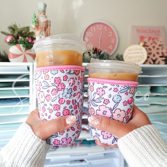 Cute Pastel Flowers - Cup Sleeve