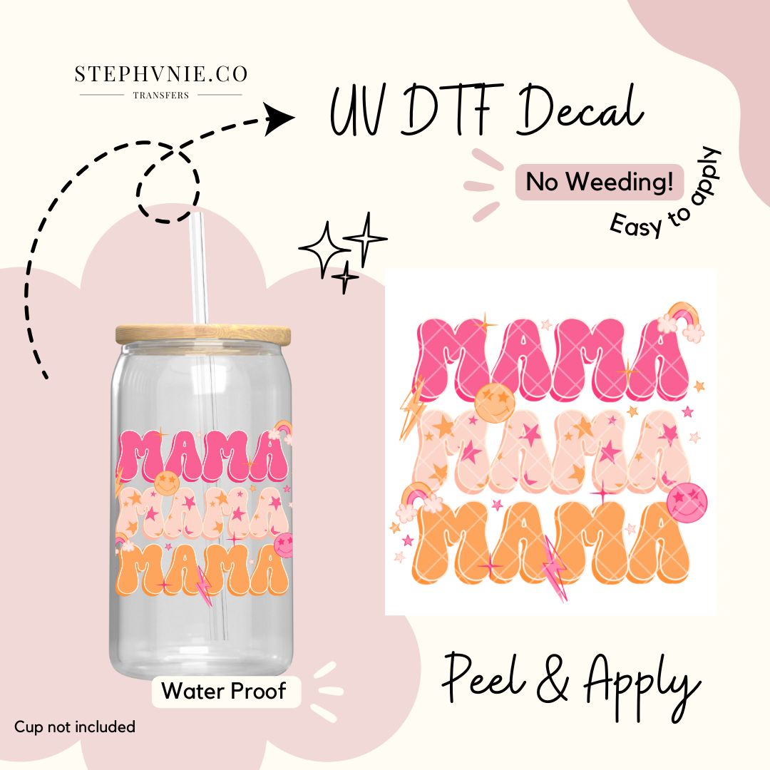 Cute Mama - UV DTF Decal