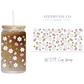 Pink Strawberry Flowers - 16oz Cup Wrap