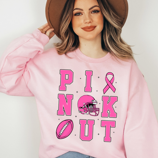 Pink Out FootBall - Full Color DTF Transfer