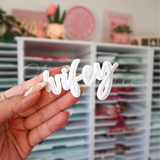 Wifey (white) - Embroidered Patch