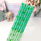 X-mas Tree - Wide Straw Green - Color Changing Reusable Plastic Straw - 12 inch