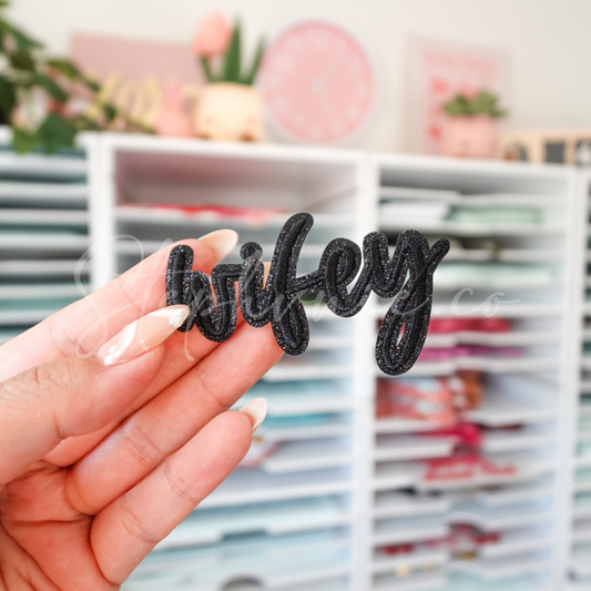 Wifey (black) - Embroidered Patch