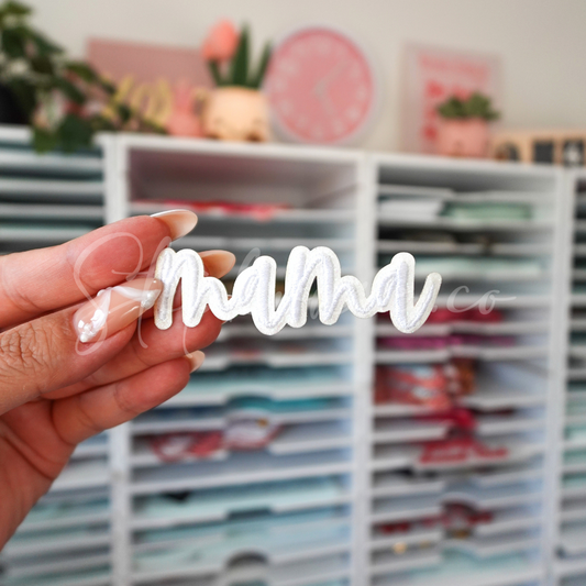 Mama (white) - Embroidered Patch