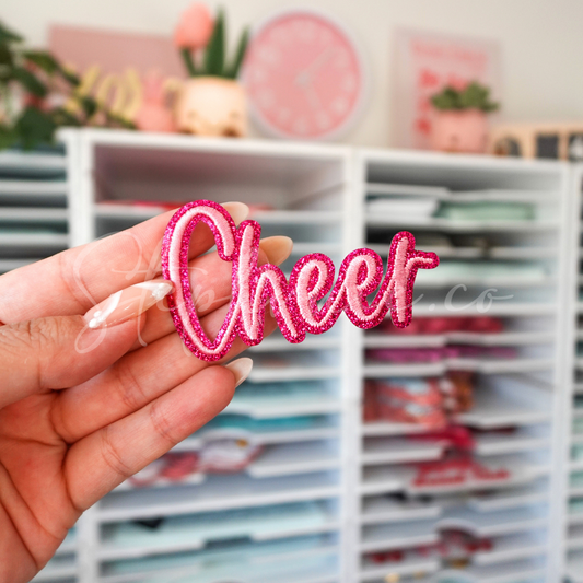 Cheer (pink) - Embroidered Patch