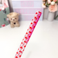 Heart Red- Color Changing Reusable Plastic Straw - 9 Inch