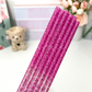 Heart Purple - Color Changing Reusable Plastic Straw - 10 inch