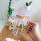 Pink Wavy Glass Straws - Reusable