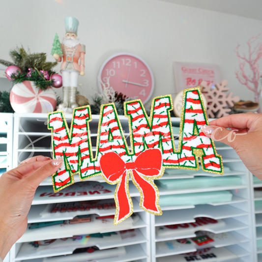 Mama bow  - Chenille Patch