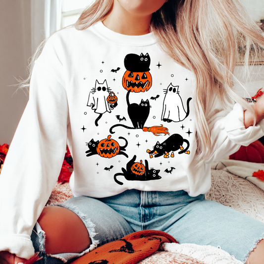 Kitty Pumpkins - Full Color Transfer