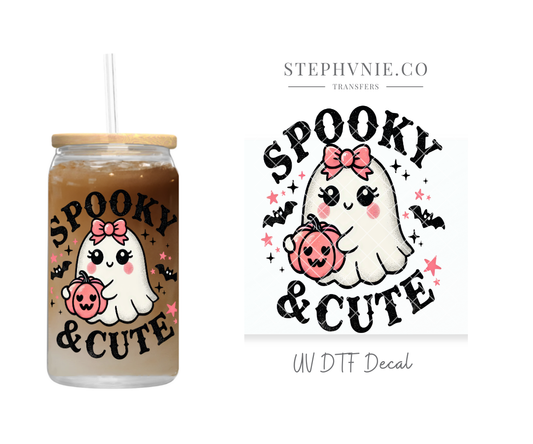 Spooky & Cute Ghostie - UV DTF Decal