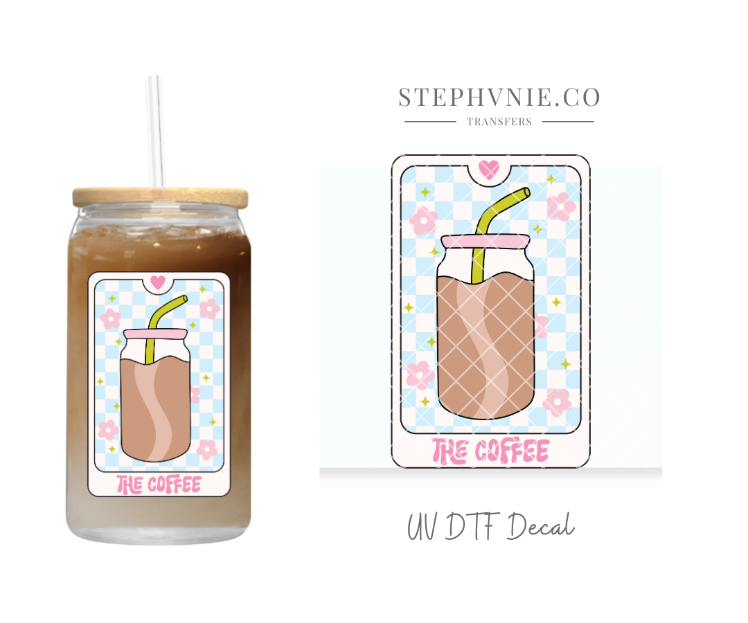 The Coffee Card - UV DTF Decal