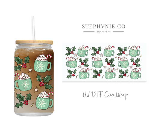 X-mas Mocha - 16oz UV DTF Cup Wrap