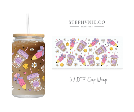 Teacher Fuel - 16oz UV DTF Cup Wrap