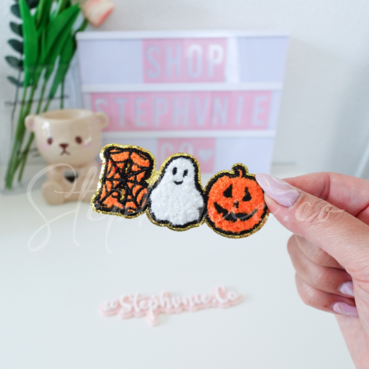 Boo Ghost - Chenille Patch (Small)