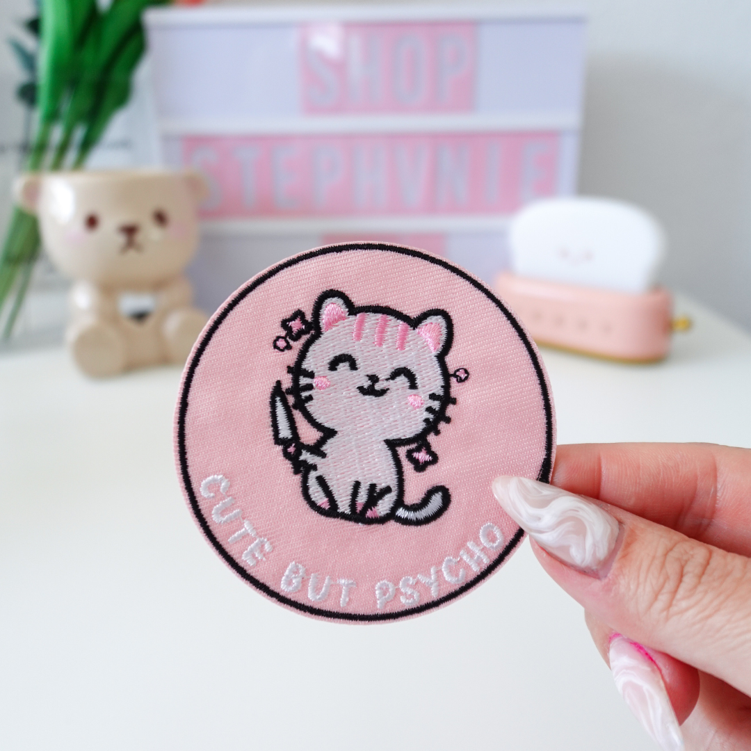 Pink Kitty - Embroidered Patch