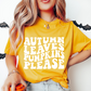 Autumn Leaves Pumpkin Please - One Color Screen Print Transfer