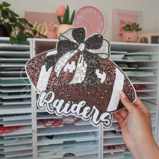 Raider Football - Sequin Patch