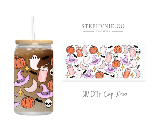 Coffee Ghosties - 16oz UV DTF Cup Wrap