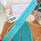 Blue Glitter - Wide Straw - Color Changing Reusable Plastic Straw - 12 inch