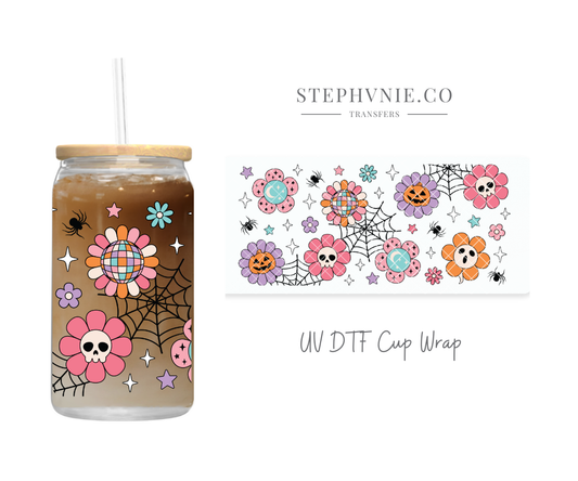 Groovy Halloween - 16oz UV DTF Cup Wrap