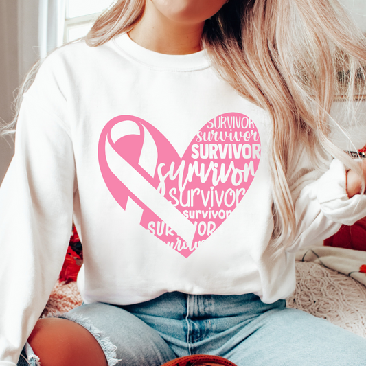 Survivor heart BCA - One Color Transfer