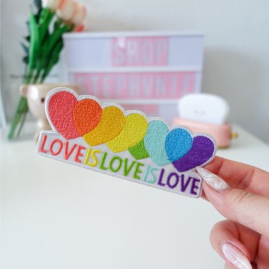 Love is Love is Love - Embroidered Patch